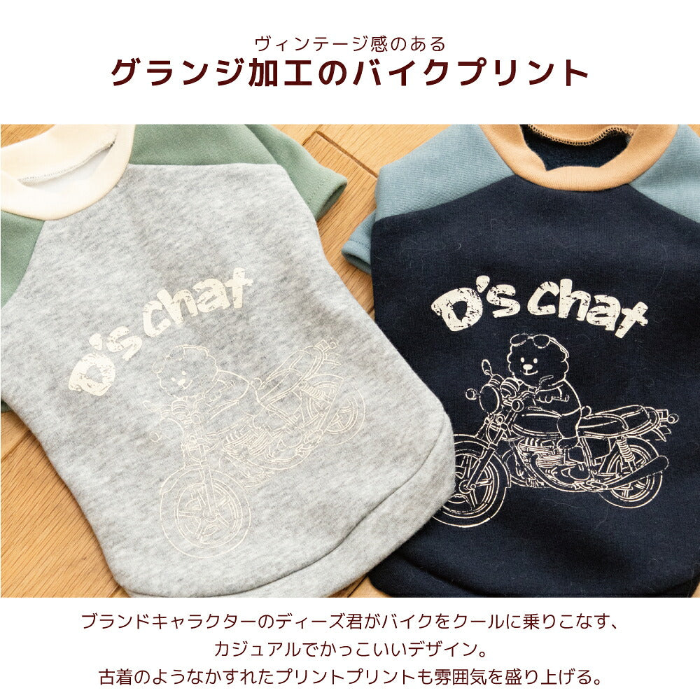 ディーズ君ラグラントレーナー XS/S/M/L/XL/XXL/DXS/DS/DM/DL/FBS/FBM/FBL D's Chat-ディーズチャット- 犬服 小型犬 ダックス フレブル ドッグウェア DS26AW