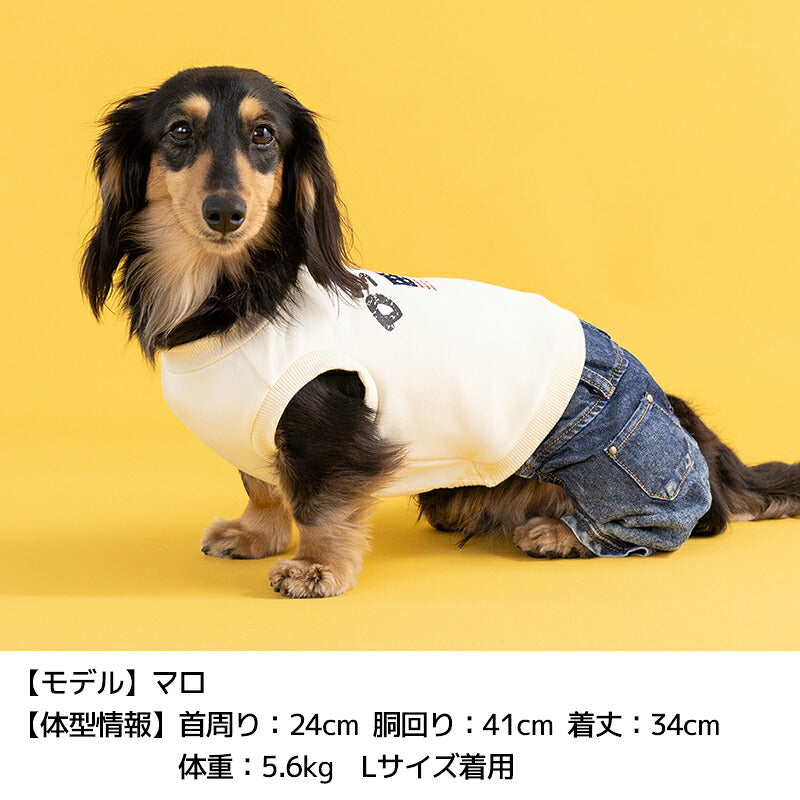 アメリカン刺しゅうつなぎ XS/S/M/L/XL/XXL/DXS/DS/DM D's Chat-ディーズチャット- 犬服 小型犬 ダックス ドッグウェア DS26AW
