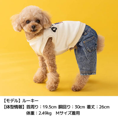 アメリカン刺しゅうつなぎ XS/S/M/L/XL/XXL/DXS/DS/DM D's Chat-ディーズチャット- 犬服 小型犬 ダックス ドッグウェア DS26AW