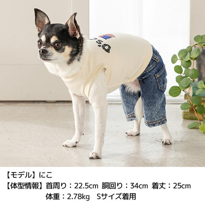 アメリカン刺しゅうつなぎ XS/S/M/L/XL/XXL/DXS/DS/DM D's Chat-ディーズチャット- 犬服 小型犬 ダックス ドッグウェア DS26AW