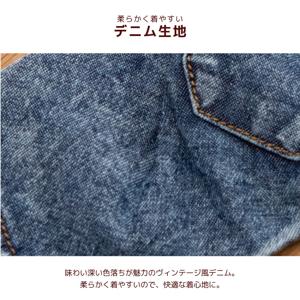 アメリカン刺しゅうつなぎ XS/S/M/L/XL/XXL/DXS/DS/DM D's Chat-ディーズチャット- 犬服 小型犬 ダックス ドッグウェア DS26AW