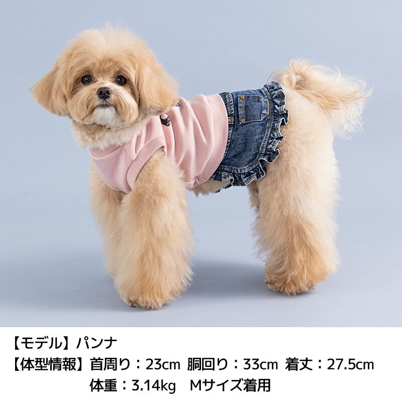 イギリス刺しゅうワンピ XS/S/M/L/XL D's Chat-ディーズチャット- 犬服 小型犬 ドッグウェア DS26AW