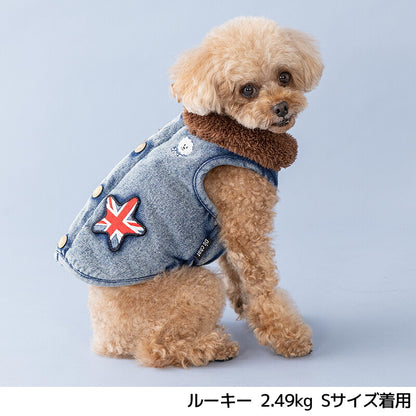 星柄刺しゅうアウター XS/S/M/L/XL/XXL/DXS/DS/DM/DL/FBS/FBM/FBL D's Chat-ディーズチャット- 犬服 暖かい 小型犬 ダックス フレブル ドッグウェア DS26AW