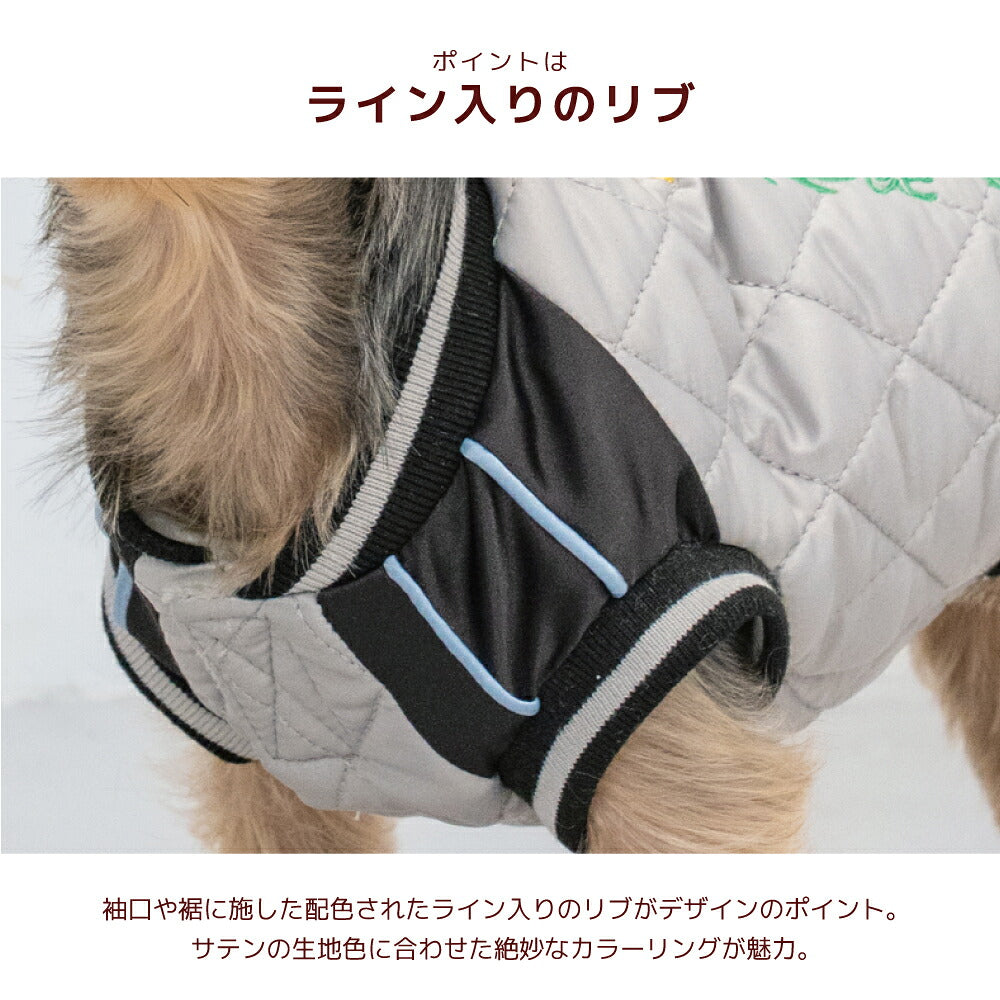 ドラゴン刺しゅうスカジャン XS/S/M/L/XL/XXL/DXS/DS/DM/FBS/FBM/FBL/4L/5L/6L/OS/OM/OL D's Chat-ディーズチャット- 犬服 暖かい 小型犬 大型犬 ダックス フレブル ドッグウェア DS26AW