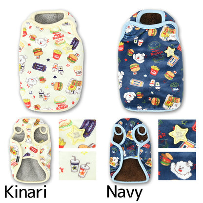 ファーストフード柄アウター XS/S/M/L/XL/XXL/DXS/DS/DM/DL/FBS/FBM/FBL D's Chat-ディーズチャット- 犬服 暖かい 着脱簡単 小型犬 ダックス フレブル ドッグウェア DS26AW