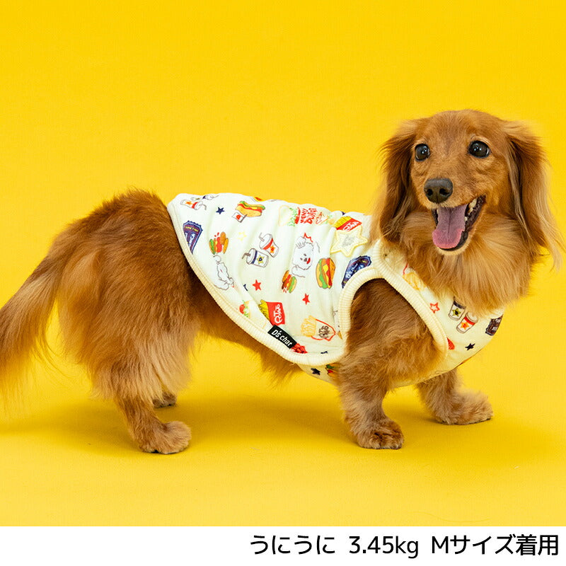 ファーストフード柄アウター XS/S/M/L/XL/XXL/DXS/DS/DM/DL/FBS/FBM/FBL D's Chat-ディーズチャット- 犬服 暖かい 着脱簡単 小型犬 ダックス フレブル ドッグウェア DS26AW