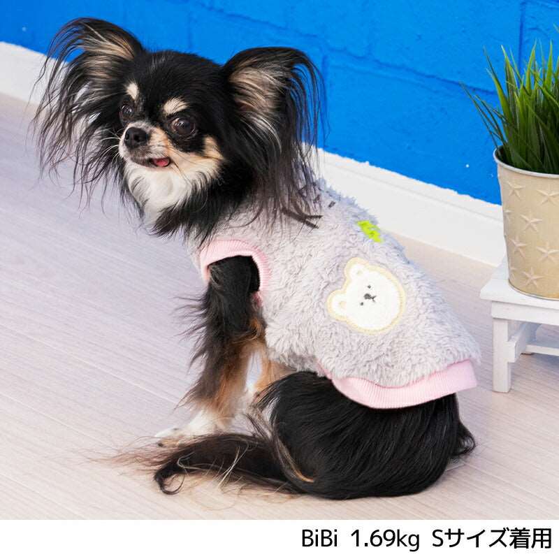 くまワッペンボアタンク S Dulce-ドゥルチェ- 犬服 ドッグウェア DU23AW du231103-1