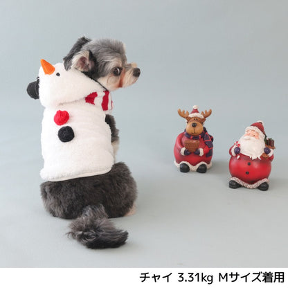 雪だるまボアパーカ S/M/L/XL Dulce-ドゥルチェ- 犬服 ドッグウェア DU25AW du251173