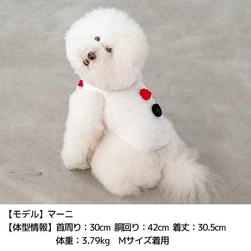 雪だるまボアパーカ S/M/L/XL Dulce-ドゥルチェ- 犬服 ドッグウェア DU25AW du251173