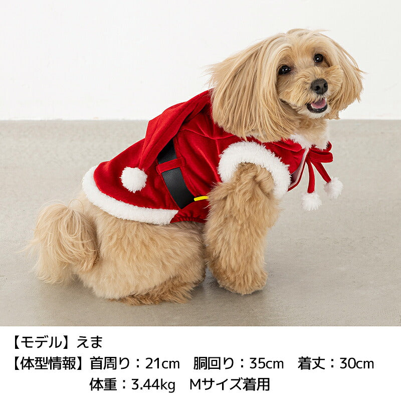 サンタなりきりパーカ S/M/L/XL Dulce-ドゥルチェ- 犬服 ドッグウェア DU25AW du251179