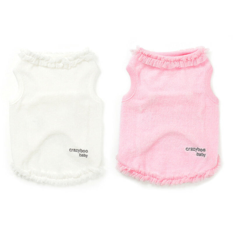 CRAZYBOO Baby（クレイジーブー ベビー） BABYレースタンクトップ 2XS / XS / S / Mサイズ 犬服 / 犬の服 / ドッグウェア CBbaby 681652