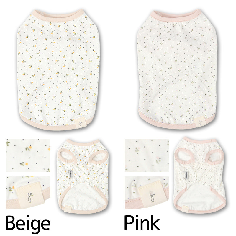 小花柄タンクトップ XS/S/M/L/XL/XXL/DS/DM Jekyll Egg-ジキルエッグ- 犬服 ドッグウェア トイプードル チワワ ポメラニアン JE26AW je261252
