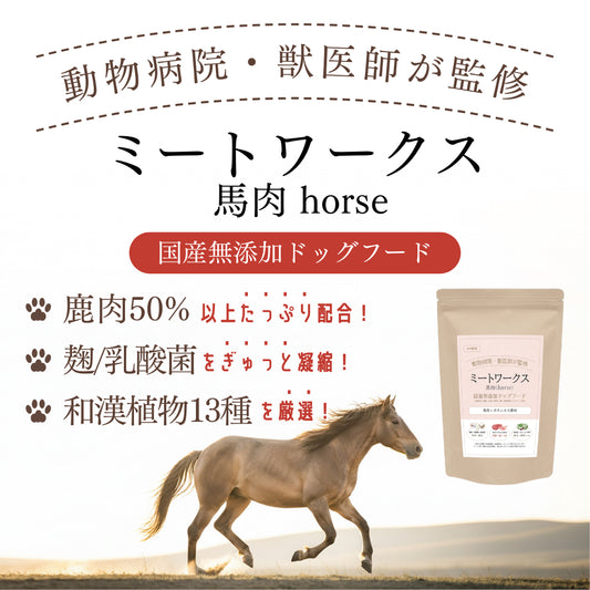 ミートワークス馬肉 犬用 国産 無添加 総合栄養食 厳選馬肉 ドッグフード プレミアムフード ヒューマングレード mw260003