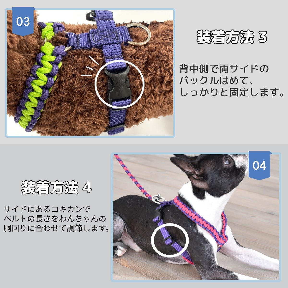 バイカラーコードハーネス S/M/L Solgra-ソルグラ- 犬用 ハーネス 小型犬 中型犬 SO22AW so169197-1