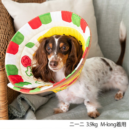 ペリーブカラー S/M/L/M-long  Solgra-ソルグラ- ピザ柄 ダーツ柄 トランプ柄 時計柄 犬用 エリザベスカラー代わり ケア用品 トイプードル チワワ ポメラニアン SO23SS so233208-1