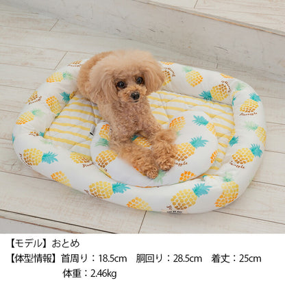 クールピロー M/L Solgra-ソルグラ- 犬用 パイン チェック クールベッド アゴ置きまくら 接触冷感 ひんやり トイプードル チワワ ポメラニアン SO23SS so237227-1