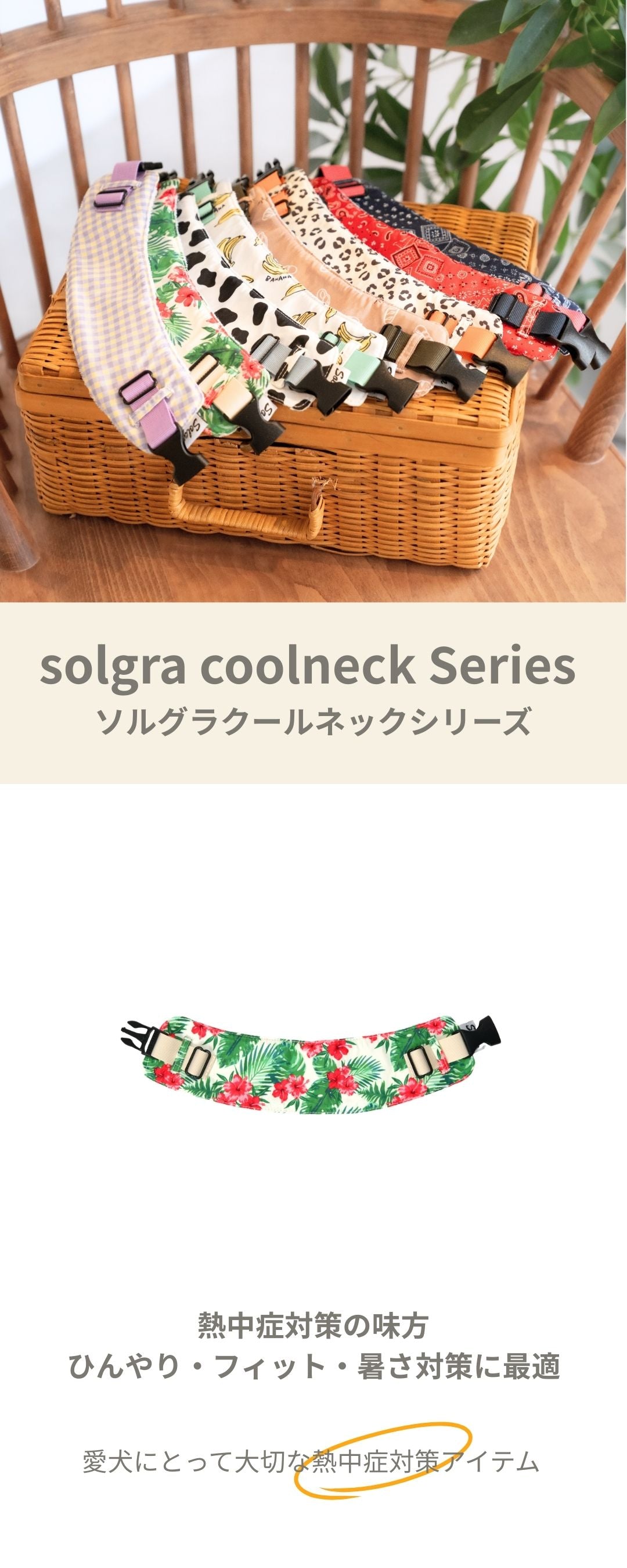 クールネック 保冷剤セット S/M Solgra-ソルグラ- 犬用 SO24SS