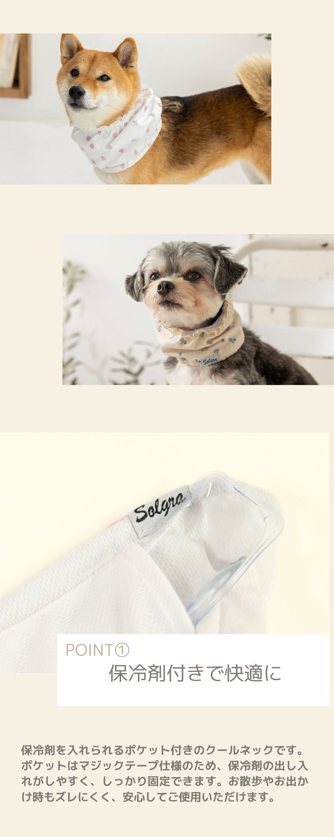 フリルクールネック S/M/L Solgra-ソルグラ- 犬用 SO25SS so252457