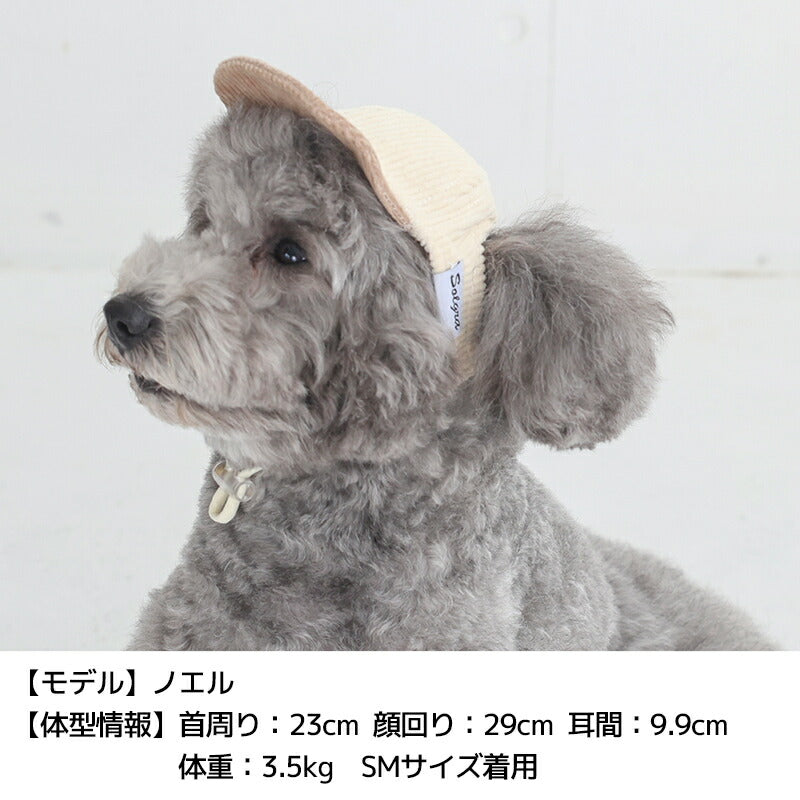 コーデユロイキャップ S/SM/M/L/XL Solgra-ソルグラ- 犬用 帽子 SO25AW so252585