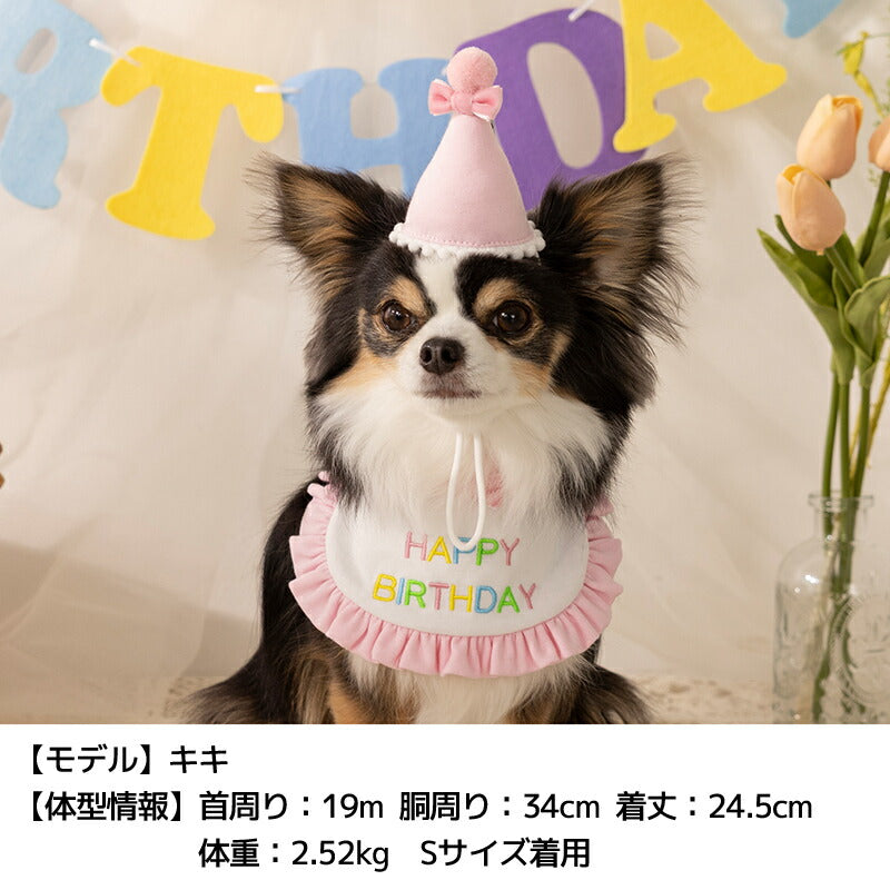 【公式通販限定】バースデーフリルスタイ S/M/L Solgra-ソルグラ- 犬用 誕生日 SO25SS so252608