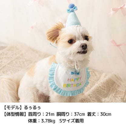 【公式通販限定】バースデーフリルスタイ S/M/L Solgra-ソルグラ- 犬用 誕生日 SO25SS so252608