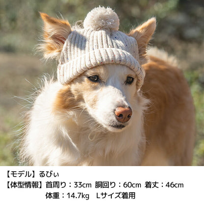 ネップニット帽 S/SM/M/L/XL Solgra-ソルグラ- 犬用 帽子 SO25AW so252620