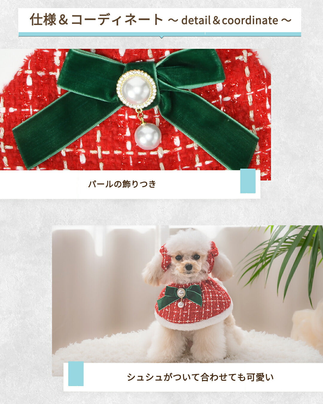 【公式通販限定】ツイードクリスマススタイ S/M/L SOLGRA -ソルグラ- 犬用 コスプレ クリスマス SO25AW so252647