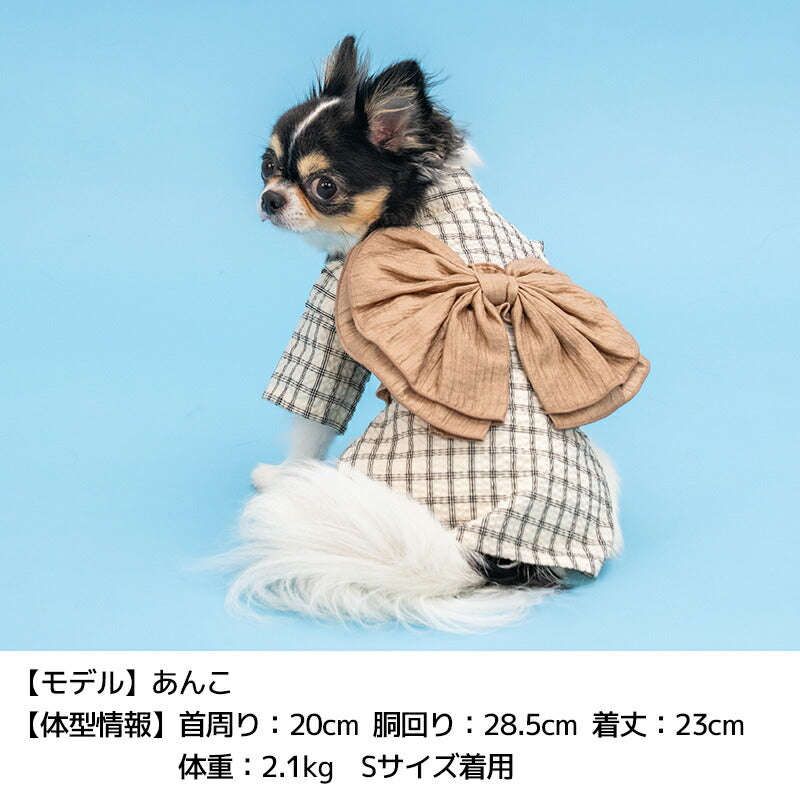 チェック柄浴衣 S/M/L/XL/XXL Solgra-ソルグラ- 犬服 ドッグウェア SO26SS so261684
