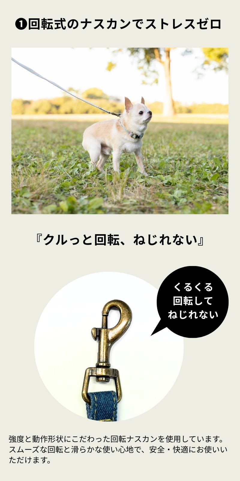 デニムリード S/M Solgra-ソルグラ- 犬用 リード トイプードル チワワ ポメラニアン SO22SS so169024-1