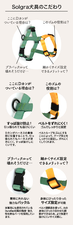 ビビットバイカラーハーネス S/M/L Solgra-ソルグラ- 犬用ハーネス SO25SS so259599
