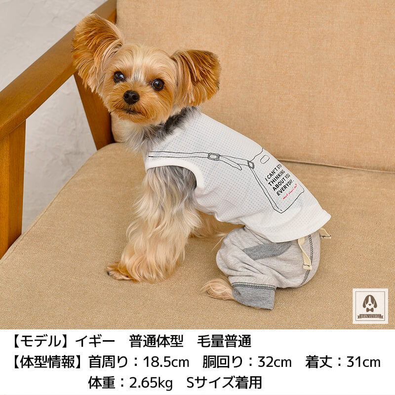 トート柄プリントタンク XS/S/M/L/XL/XXL TINOTITO-ティノティート- 犬服 ドッグウェア トイプードル チワワ ポメラニアン tt151206-1