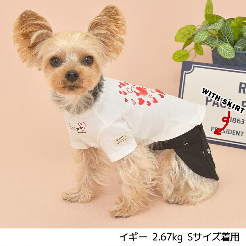 立体ハートTシャツ XS/S/M/L/XL/XXL TINOTITO -ティノティート- 犬服 ドッグウェア トイプードル チワワ ポメラニアン TT22SS tt161251-1