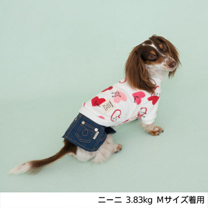 ハート柄裏起毛トレーナー XS/S/M/L/XL/XXL TINOTITO -ティノティート- 犬服 ドッグウェア トイプードル チワワ ポメラニアン TT22AW tt162273-1