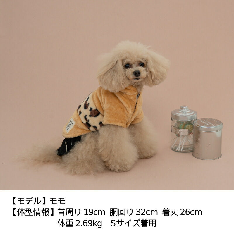 ヒョウ柄ふわふわコート XS/S/M/L/XL/XXL TINOTITO -ティノティート- 犬服 ドッグウェア トイプードル チワワ ポメラニアン TT22AW tt162287-1