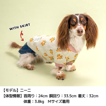 花柄ニット XS/S/M/L/XL/XXL TINOTITO -ティノティート- 犬服 ドッグウェア TT24AW