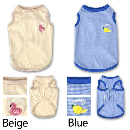 モコモコ刺しゅうタンク XS/S/M/L/XL/XXL TINOTITO -ティノティート- 犬服 ドッグウェア TT25SS tt251380