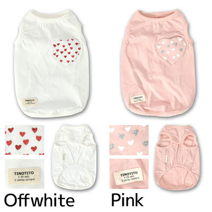 ハートポケットタンク XS/S/M/L/XL/XXL TINOTITO -ティノティート- 犬服 ドッグウェア TT25SS tt251397
