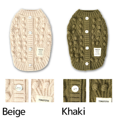 ポコポコナチュラルニット XS/S/M/L/XL/XXL TINOTITO -ティノティート- 犬服 ドッグウェア TT25AW tt251411