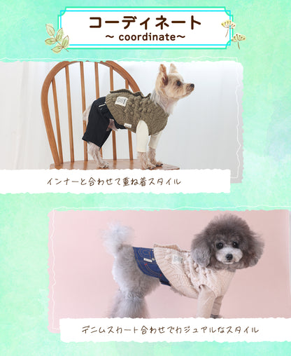 ポコポコナチュラルニット XS/S/M/L/XL/XXL TINOTITO -ティノティート- 犬服 ドッグウェア TT25AW tt251411