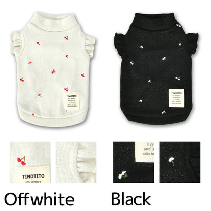 袖フリルハートラメニット XS/S/M/L/XL/XXL TINOTITO -ティノティート- 犬服 ドッグウェア TT25AW tt251412