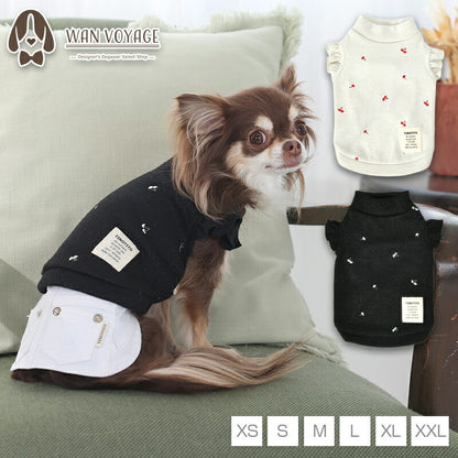 袖フリルハートラメニット XS/S/M/L/XL/XXL TINOTITO -ティノティート- 犬服 ドッグウェア TT25AW tt251412