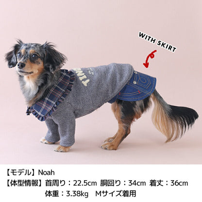 タータン襟長袖ニット XS/S/M/L/XL/XXL TINOTITO -ティノティート- 犬服 ドッグウェア TT25AW tt251413