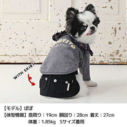 タータン襟長袖ニット XS/S/M/L/XL/XXL TINOTITO -ティノティート- 犬服 ドッグウェア TT25AW tt251413