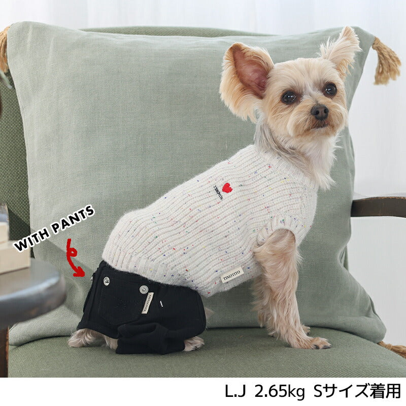 ワンポイントネップニット XS/S/M/L/XL/XXL TINOTITO -ティノティート- 犬服 ドッグウェア TT25AW tt251414