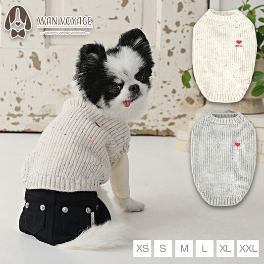 ワンポイントネップニット XS/S/M/L/XL/XXL TINOTITO -ティノティート- 犬服 ドッグウェア TT25AW tt251414