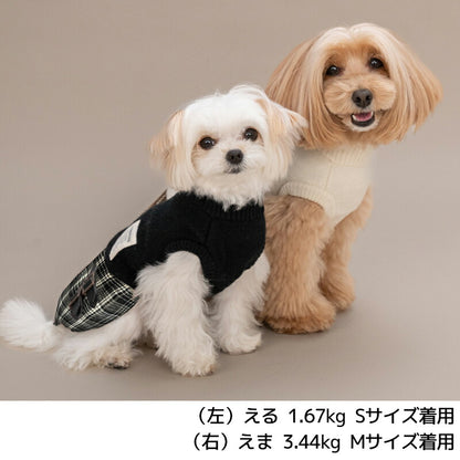 チェック柄ニットワンピ XS/S/M/L/XL/XXL TINOTITO -ティノティート- 犬服 ドッグウェア TT25AW tt251421