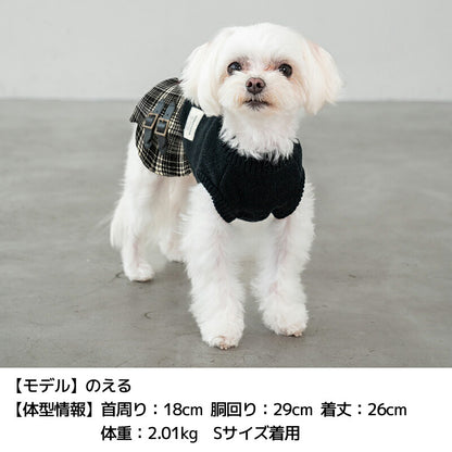 チェック柄ニットワンピ XS/S/M/L/XL/XXL TINOTITO -ティノティート- 犬服 ドッグウェア TT25AW tt251421
