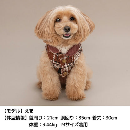 チェックツイードアウター XS/S/M/L/XL/XXL TINOTITO -ティノティート- 犬服 ドッグウェア TT25AW tt251426