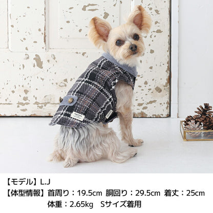 チェックツイードアウター XS/S/M/L/XL/XXL TINOTITO -ティノティート- 犬服 ドッグウェア TT25AW tt251426