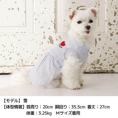 透かしフリル袖ワンピ XS/S/M/L/XL/XXL TINOTITO -ティノティート- 犬服 ドッグウェア TT26SS tt261441